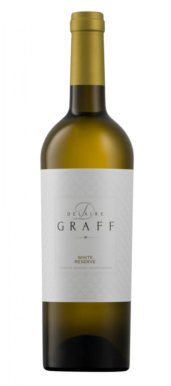 A bottle of Delaire Graff White Reserve wine