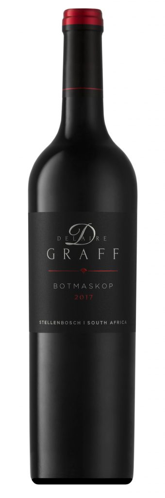 A bottle of Delaire Graff Botmaskop wine