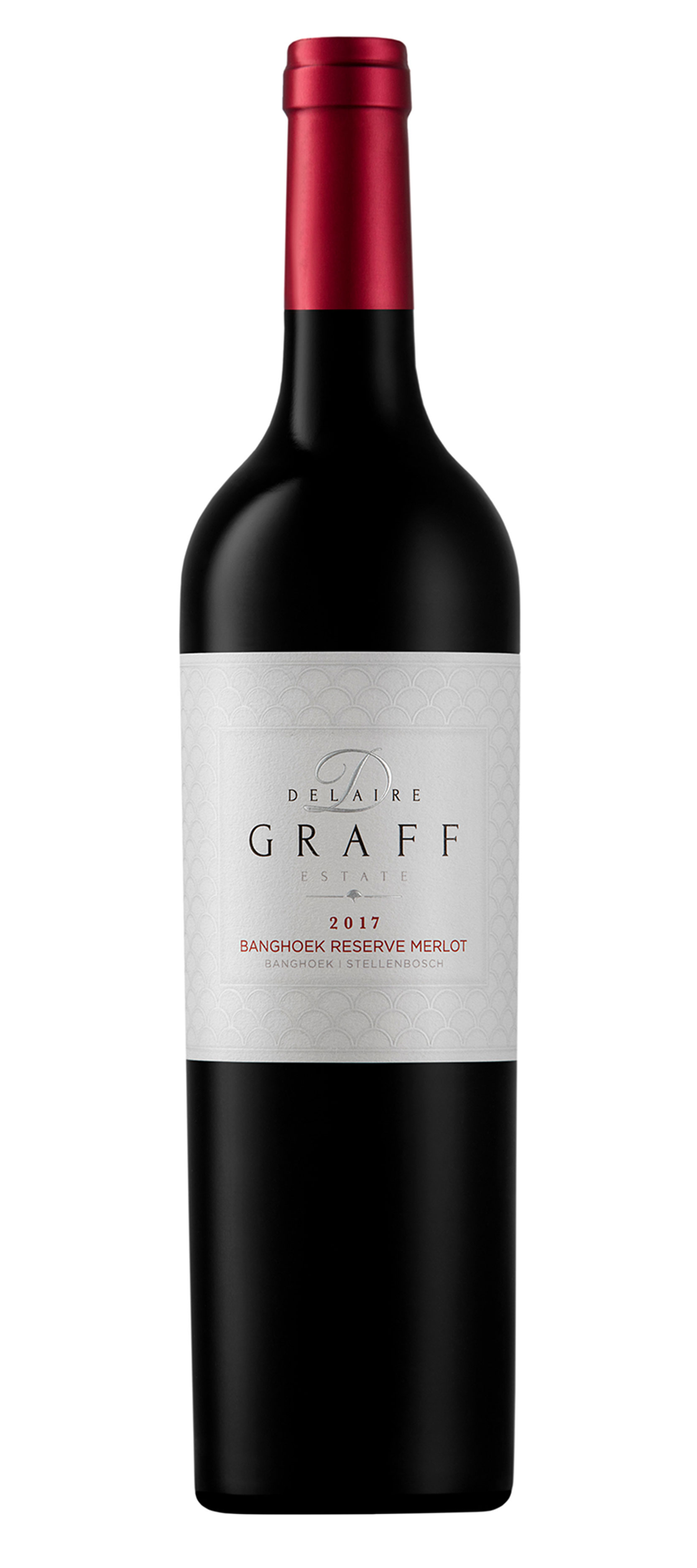 A bottle of Delaire Graff Banhoek Reserve Merlot 2017