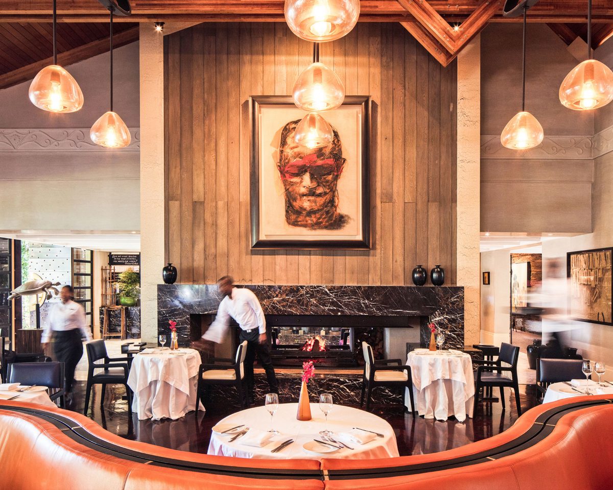 Delaire Graff Estate Restaurant Interior and Waiting Team