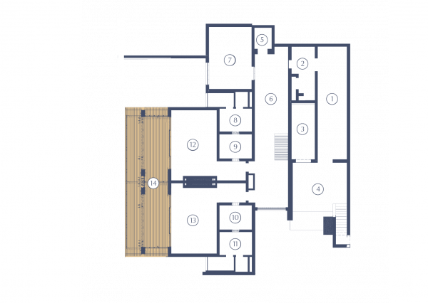 Delaire Graff Owners Villa Floor plan - Lower Floor