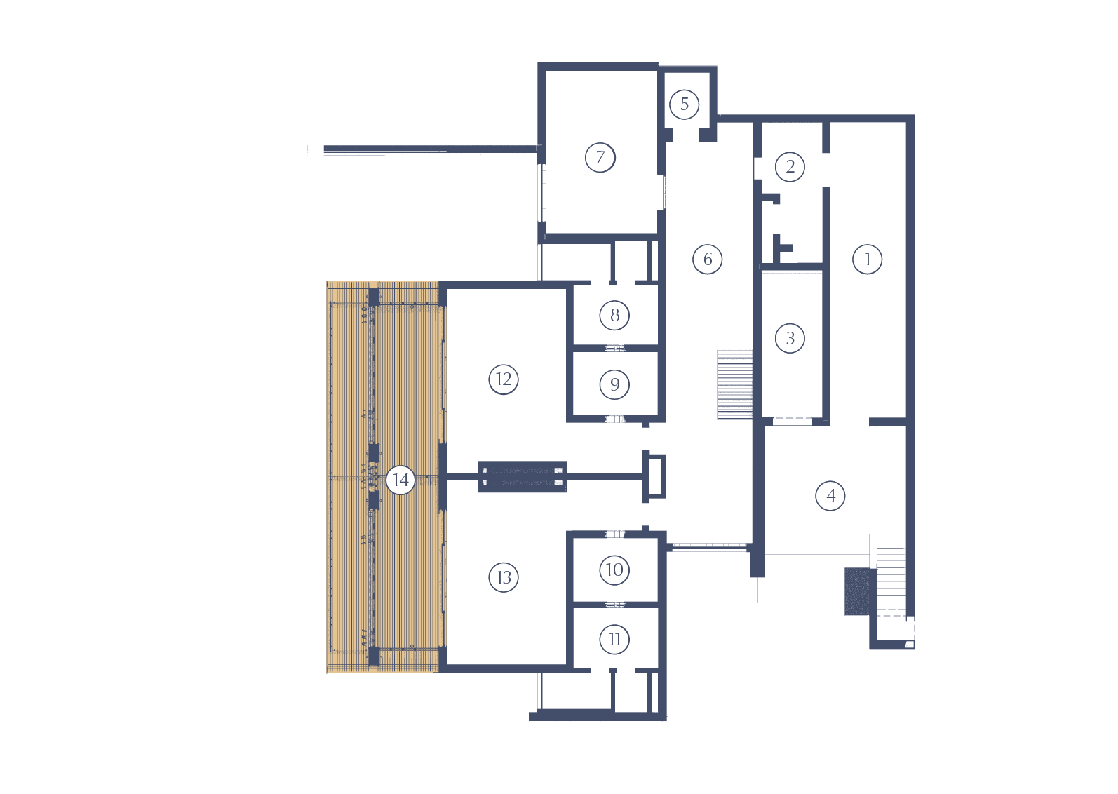 Delaire Graff Owners Villa Floor plan - Lower Floor