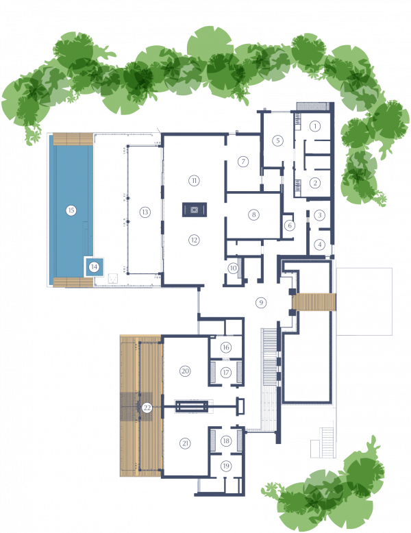 Delaire Graff Owners Villa Floor plan - Upper Floor