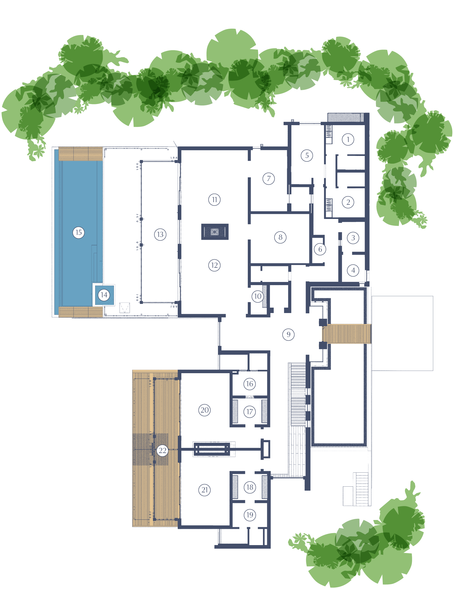 Delaire Graff Owners Villa Floor plan - Upper Floor