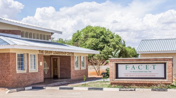 The exterior of Delaire Graff Leadership centre in Botswana