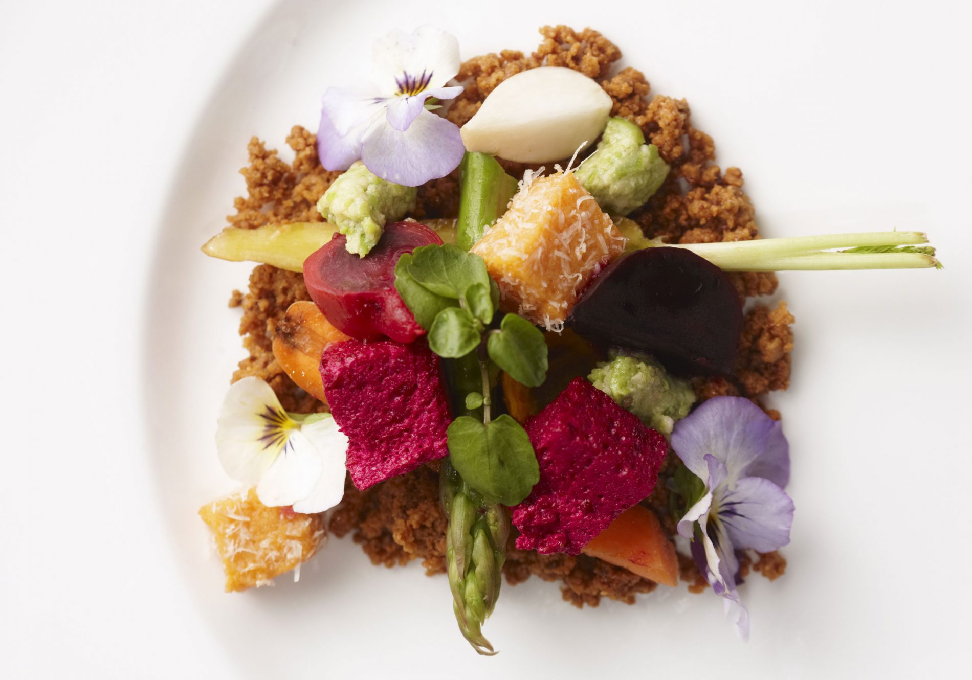 A vegetarian dish at Delaire Graff Restaurant