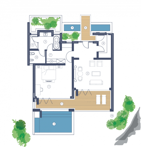 Delaire Graff Luxury Lodge floorplan