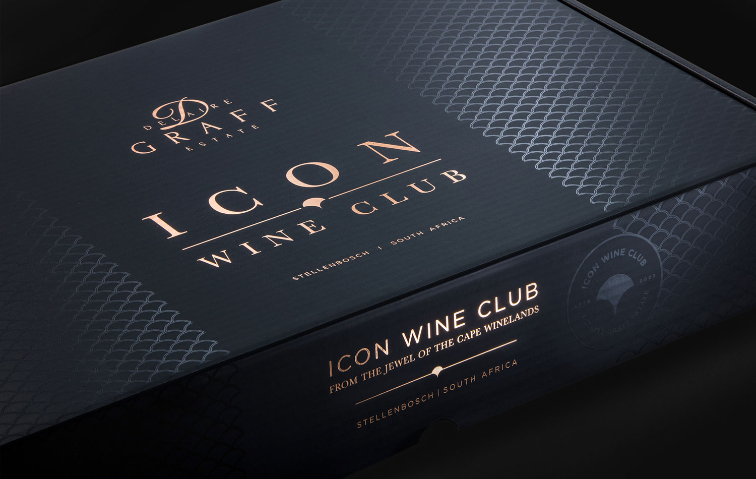 An Icon Wine Club wine gift box