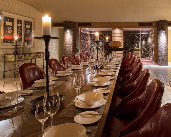 The Vinoteque private dining room at Delaire Graff Estate