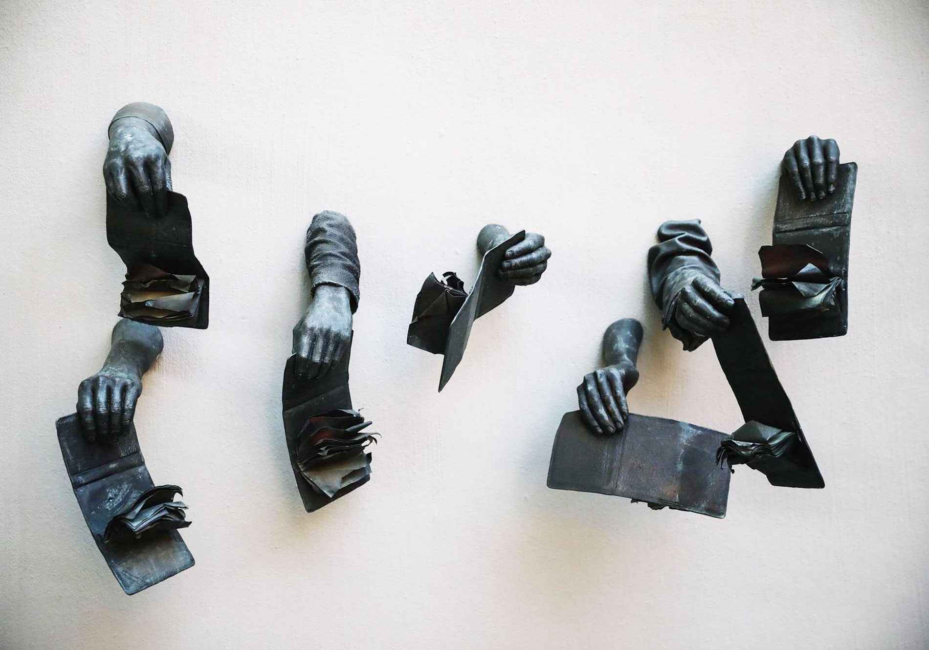 Sculpture of Hands by Hank Willis Thomas