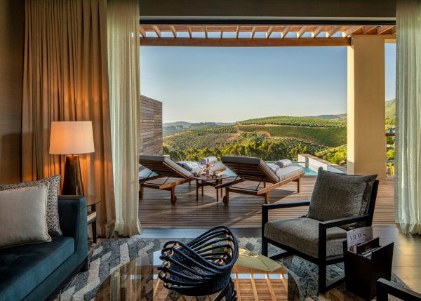 Superior Lodge Living Room & Private Terrace