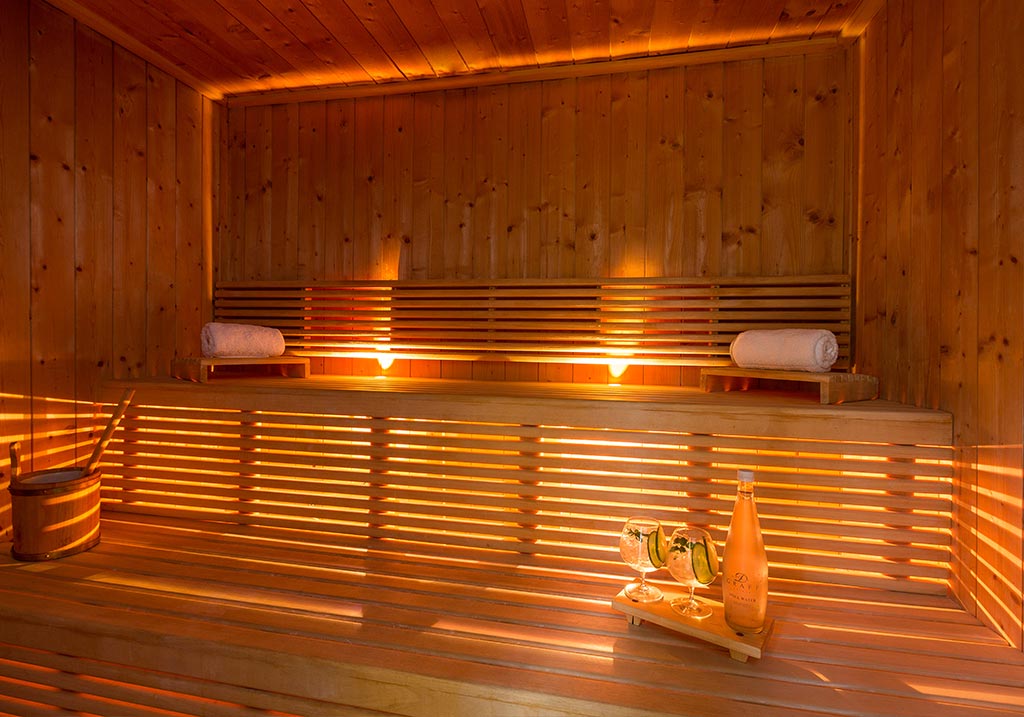 The sauna at Delaire Graff Estate Spa