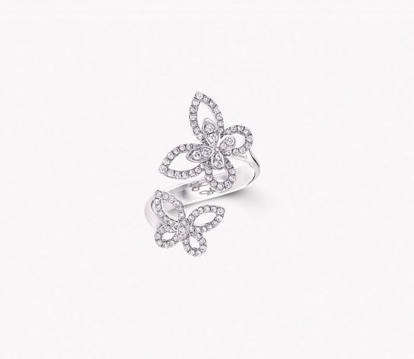 Double Butterfly Silhouette Ring