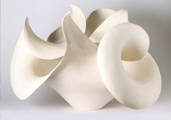 A ceramic vase by artist Astrid Dahl