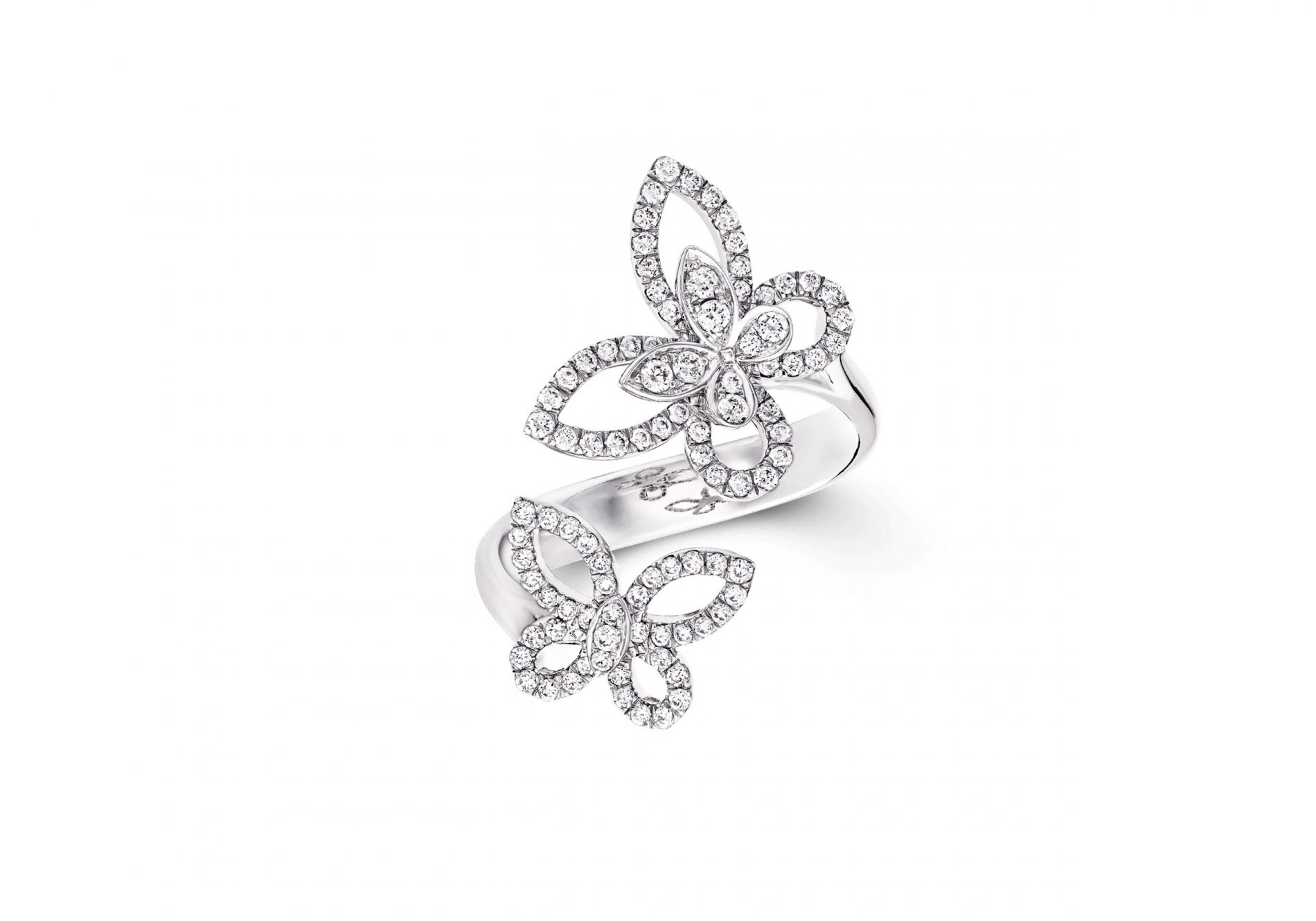 A Graff butterfly silhouette ring