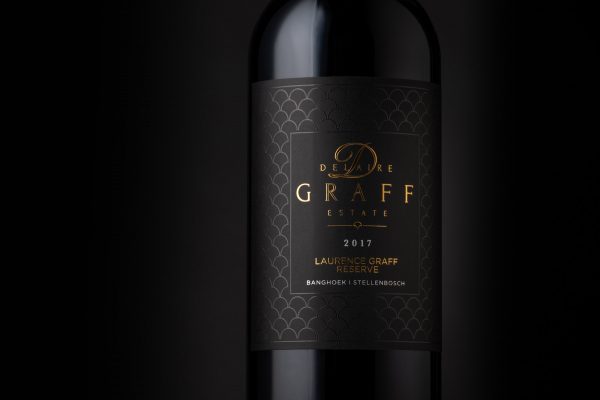 Bottle of Laurence Graff Reserve red wine from Delaire Graff Estate