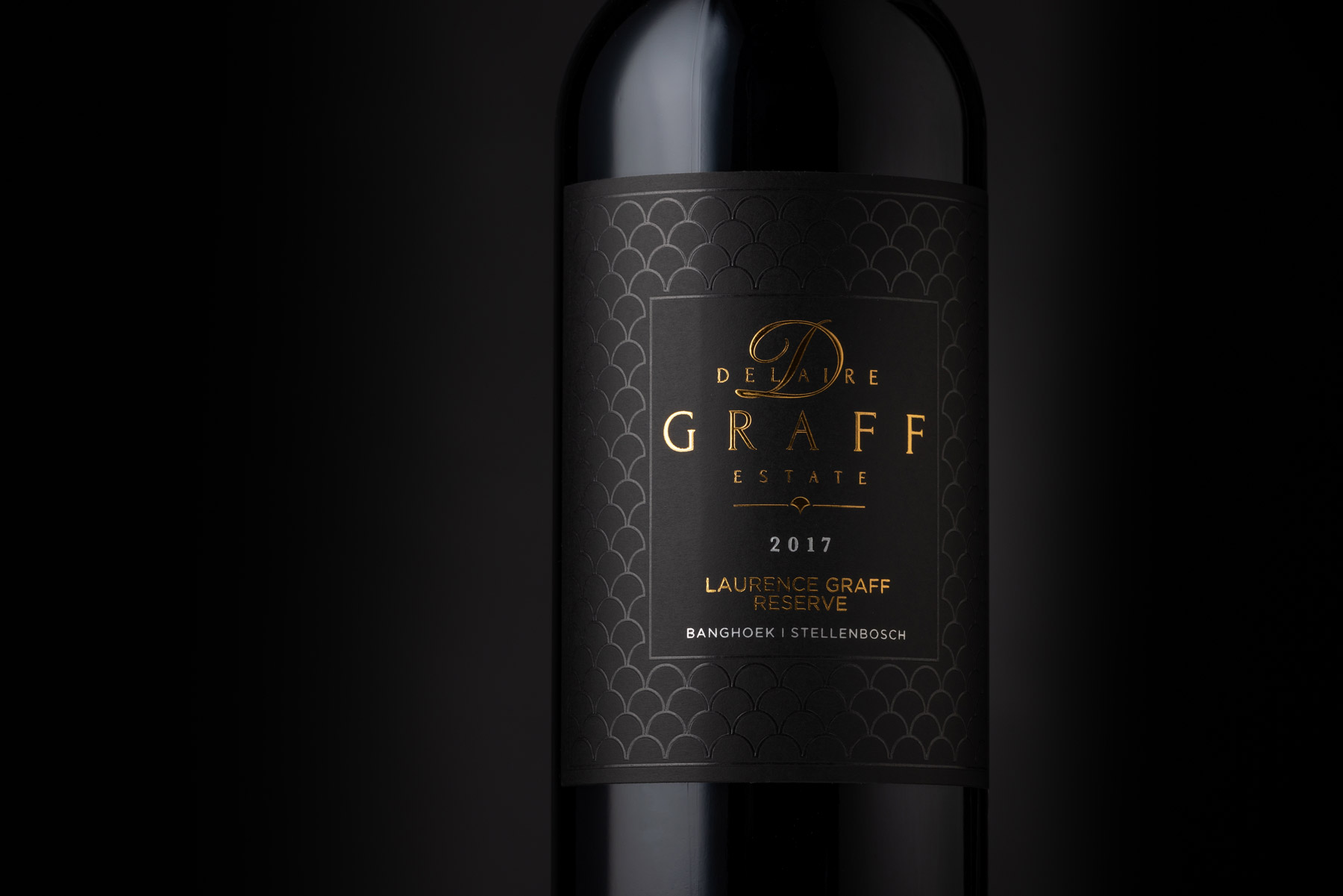 Bottle of Laurence Graff Reserve red wine from Delaire Graff Estate