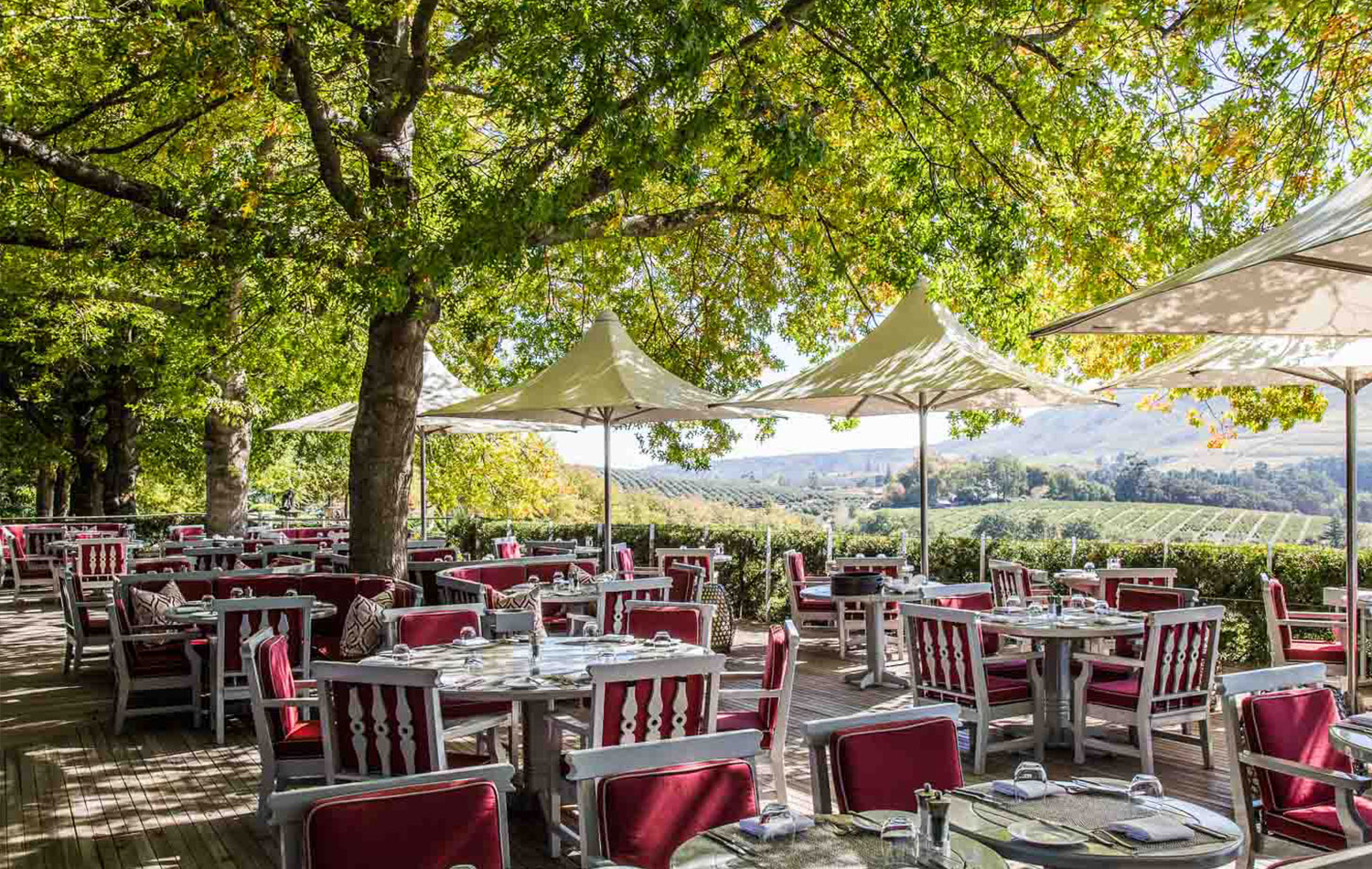 Delaire Graff Restaurant outside Deck area