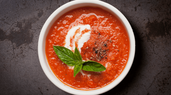 Roasted red pepper and tomato soup